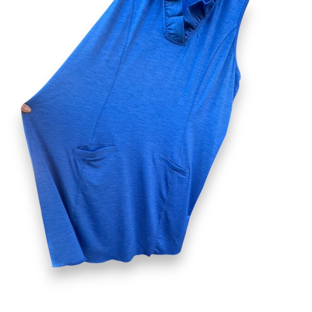 Jofit Millie Sleeveless Golf Athleisure Dress Blue Ruffle Neck Pockets Size XL - Picture 8 of 10